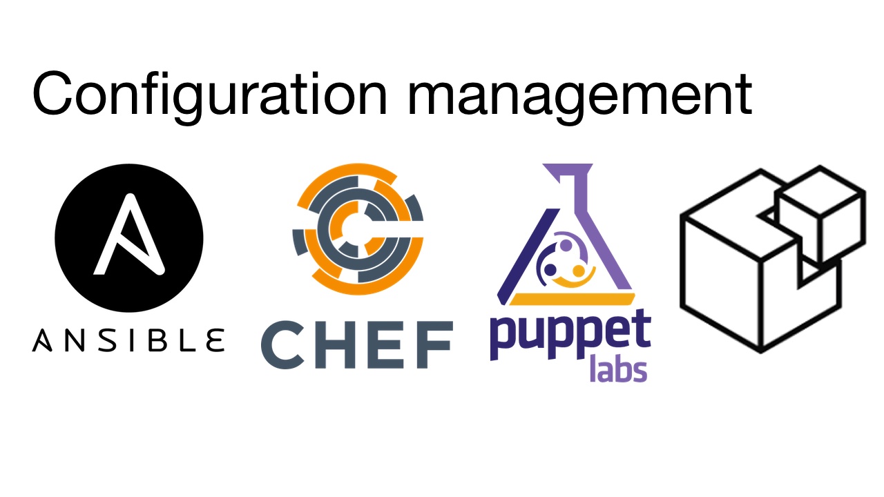 Configuration management implementations such as Ansible, Chef, Puppet and SaltStack.