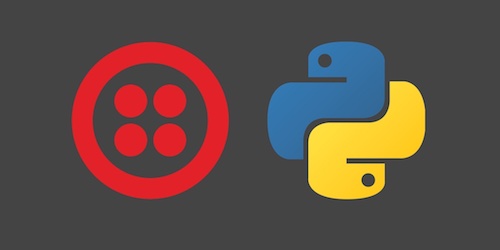 Twilio and Python logos. Copyright their respective owners.
