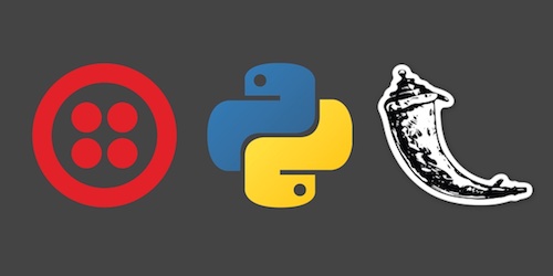 Twilio, Python and Flask logos. Copyright their respective owners.