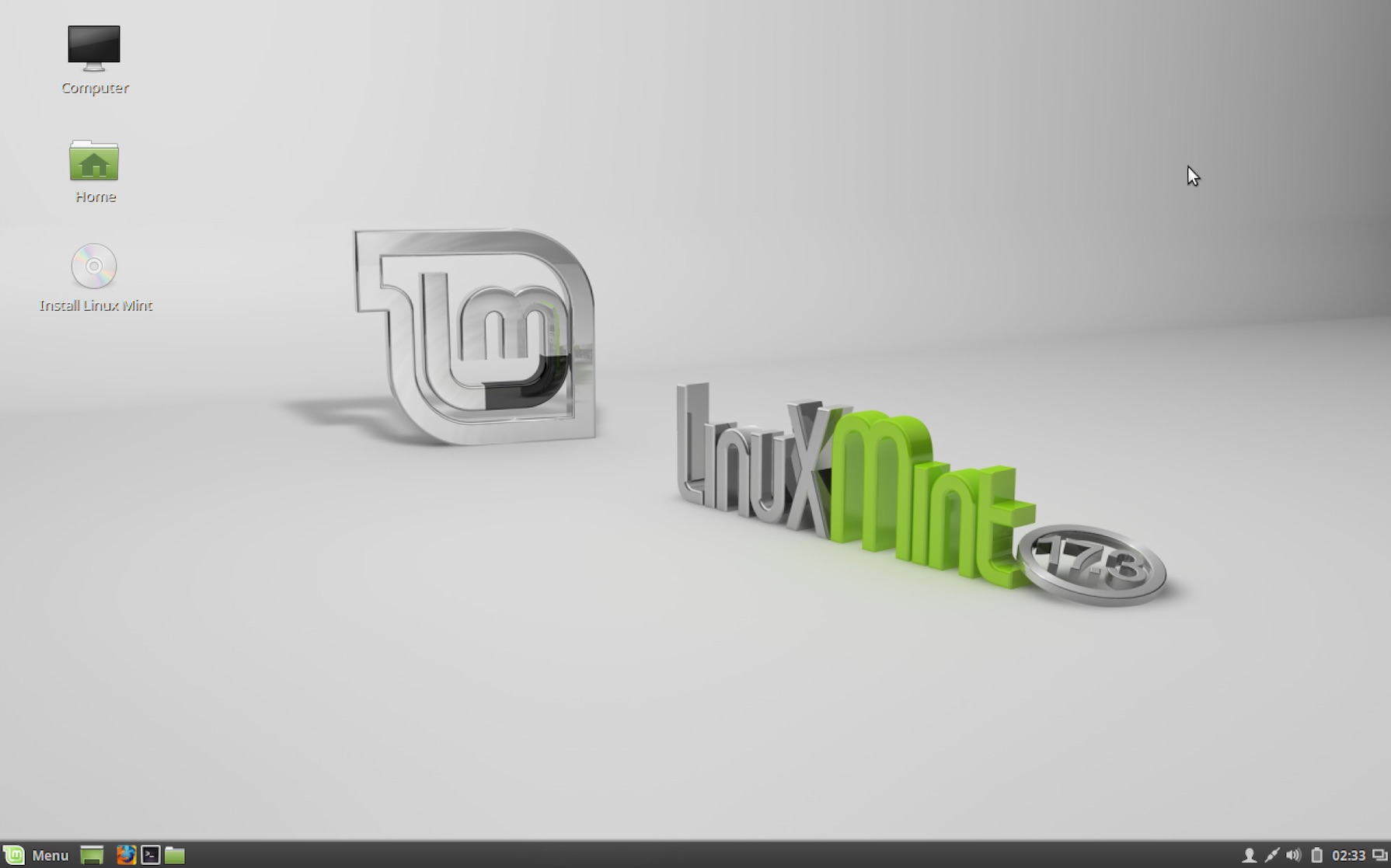 Linux Mint default desktop
