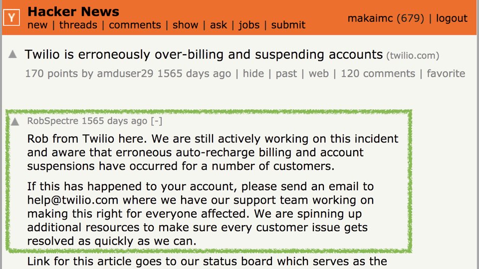 Billing incident response from Twilio developer evangelist.