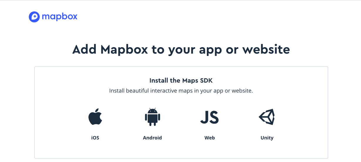 Add Mapbox to your application.