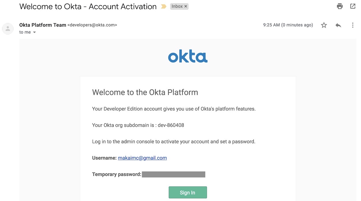 Okta sign up email.
