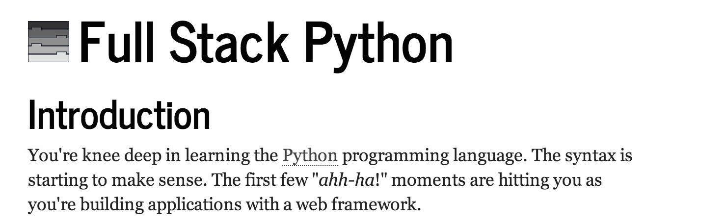 Old Full Stack Python logo